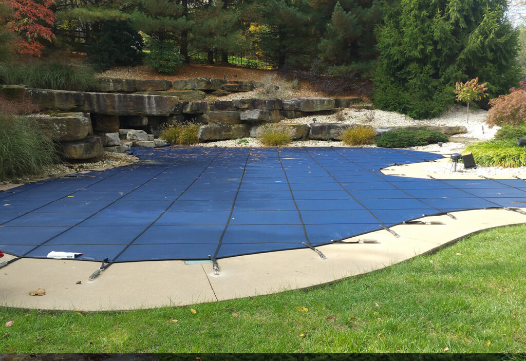 Blue Outdoor Pool Cover