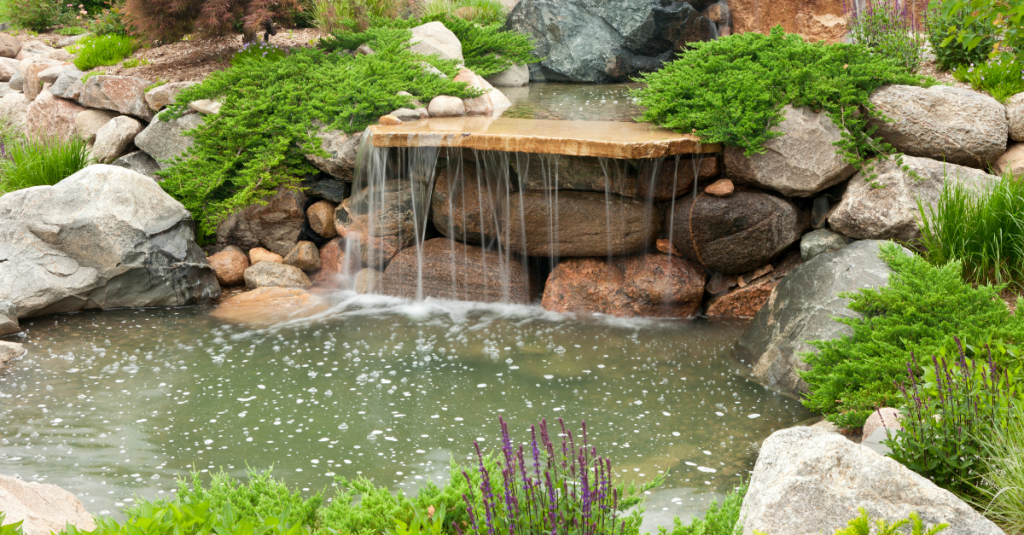 zen garden with cooling features