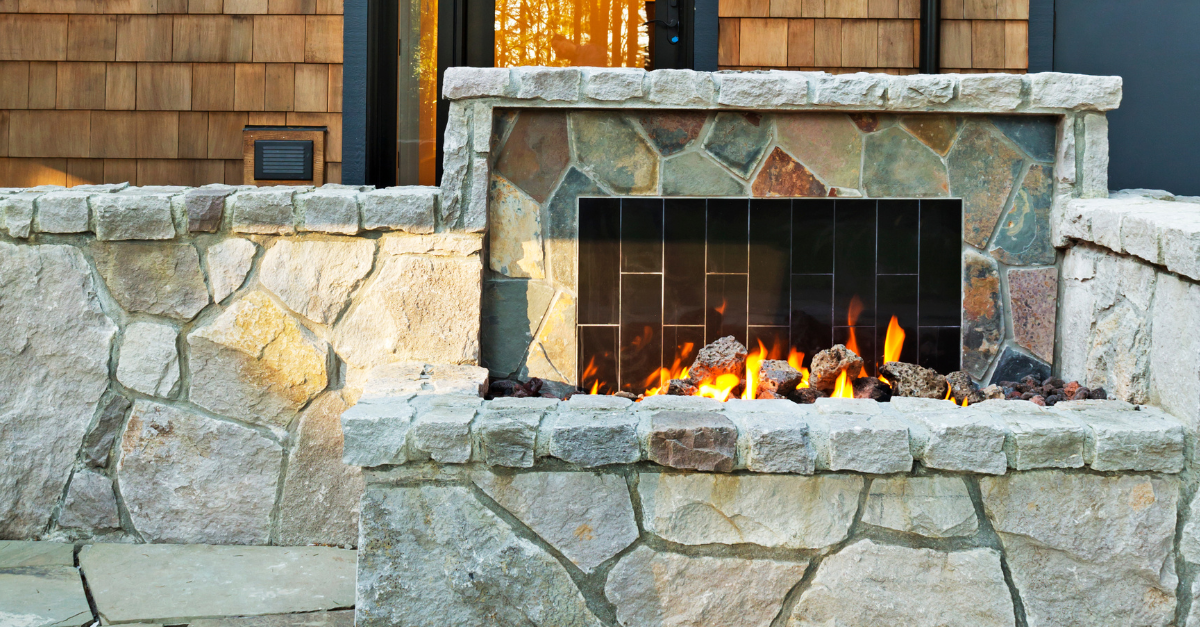 outdoor fireplace