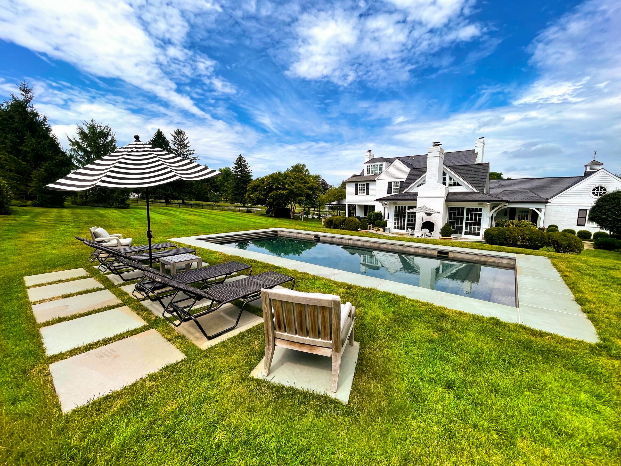 Custom Hamptons Style Inground Pool Installation Baltimore County